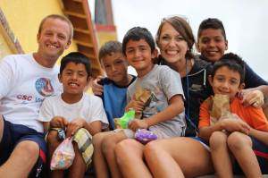 Trent and Kristen visiting Emmanuel