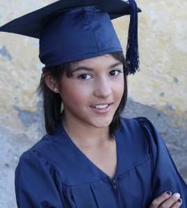 Miriam graduating elementary school